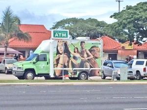 Bank of Guam’s mobile ATM now reflects its Latte sponsorship of the 2016 Festival of the Pacific Arts or FestPac. (BOG)