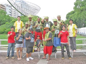 Members of the Northern Mariana Islands delegation to the 17th Annual Nippon Domannaka Festival pose with local supporters in Japan during the festival, held on Aug. 28-30, 2015, in Japan. (Contributed Photo)