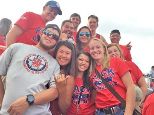 CONTRIBUTED PHOTO Leina Kim, front row second left, enjoys a light moment with members of the Colorado State University-Pueblo men’s and women’s golf teams. (Contributed Photo)