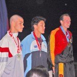 Papua New Guinea’s Ryan Pini, right, in a file photo from the 2003 Pacific Games in Suva, Fiji. (Mark Rabago)