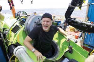 Film director James Cameron emerges after diving solo to Challenger Deep in the Mariana Trench, the deepest point in the world’s ocean. (MARK THIESSEN/NATIONAL GEOGRAPHIC)