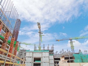 The Imperial Pacific Resort construction site is seen in this file photo. One of the contractors of the casino hotel said the late transfer of funds from a bank caused the delay in workers’ salaries. (Jon Perez)