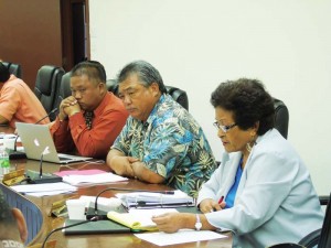 Rep. Antonio P. Sablan (Ind-Saipan), center, said he is just taking a break from his legislative duties but will still be an active member of the community. (Jon Perez)