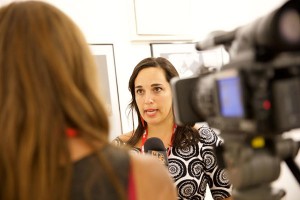 Nancy Borowick is shown here being interviewed for CNN. (Contributed Photo)