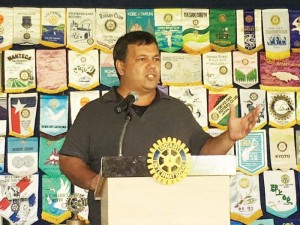 Northern Marianas Protection and Advocacy Systems, Inc. executive director James Rayphand was the Saipan Rotary Club of Saipan’s guest speaker last week. (Mark Rabago)