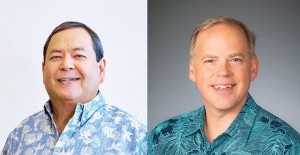 Gary Caulfield, left, will be succeeded by Derek Baughman, executive vice president, as the bank’s chief information officer. 