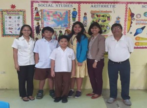The winning Golden Harvest International School students have their picture taken. (Contributed Photo)