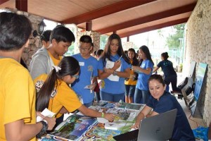 Rachel Taitano, special assistant to the Marianas Visitors Authority managing director, teaches students about the marketing and promotions of the MVA at the Marianas Tourism Education Council Tourism Summit on Jan. 26, 2017, at Fiesta Resort & Spa. (MTEC)