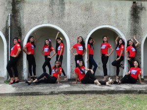 The 12 candidates of the Miss Pusong Pinoy pose during a photo shoot on Feb. 5, 2017, at the CNMI Museum. (DEMALYNN S. PAGARAO)