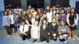 Members of the National Junior Speech and Debate Association team that will represent the CNMI at the national competition this June pose for a photo with their speech coaches at Mount Carmel School during the award ceremony. (YUUKI NISHIDA)