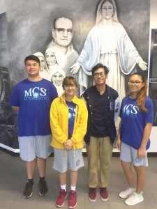 From left, Mount Carmel School Knights Nathaniel Snodgrass, Jonelle Toskas, Jeff Melchor, and Michelle Palacios. (Contributed Photo)
