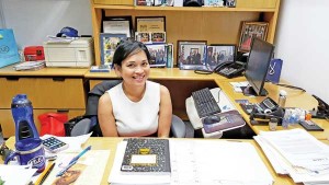 "We aim to promote and enable students to pursue their education," said Saipan Chamber of Commerce president Velma Ann Palacios. (Bea Cabrera)