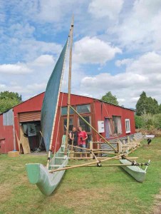 Photo shows an almost completed canoe in New Zealand. (Contributed photo)