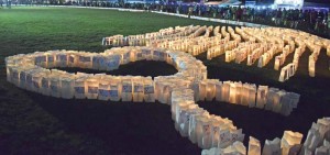 Luminaries light up the evening in commemoration of those who succumbed to cancer. The community remembered their loved ones and survivors of the dreaded disease in Friday’s Marianas March Against Cancer at the Hopwood Middle School grounds.(Jon Perez)
