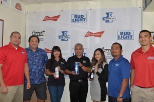 MarPac Inc. donates $2,500 in in-kind contributions to the organizers of the Governor’s Tournament of Champions. From left, Guy Pudney, MarPac general manager; Paul Shimizu, owner, Ambros Inc.; Marie Sablan, TOC committee member; Ben Babauta TOC tournament director; Surina Reyes, TOC committee member; Tom Basa Jr., MarPac sales manager, and James Lee, MarPac sales manager. (Contributed Photo)