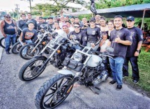 The Mauta Riders Group pose for the Saipan Tribune during the Liberation Day parade."Mauta is a Chamorro word that means high clan and, yes, we are like one big family, having the same direction and that is to enjoy, ride, and help the community in whatever way we can," said Ed Flores, vice president of the Mauta Riders Group (Bea Cabrera)