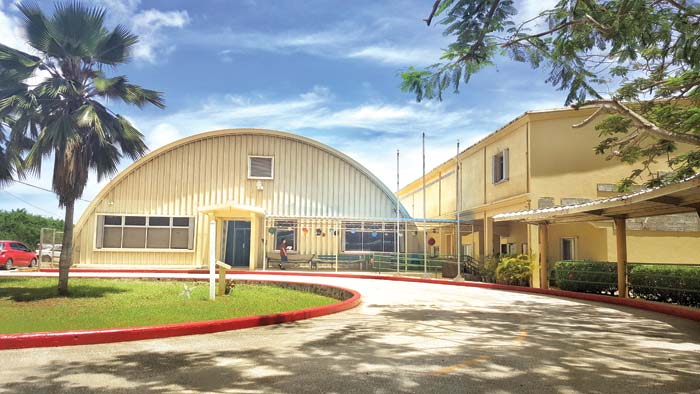 The Saipan International School campus today. The building on the left is Akiyama Hall, named after Vicky Vaughan's parents. It is now used to hold classes for grade schoolers. (Bea Cabrera)