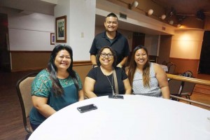 From left, Education Commissioner Cynthia Deleon Guerrero, Board of Education vice chair Janice A. Tenorio, associate commissioner Glenn Muna, and Head Start/Early Head Start program director Lathania Santos last Aug. 11, 2017, at the Charley's Cabaret, Pacific Islands Club Saipan. (Bea Cabrera)