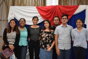 The seven interns of the 2nd Annual TanHoldings Summer Internship Program pose for a group photo after Wednesday's completion ceremony at Kanoa Resort. (Jon Perez)