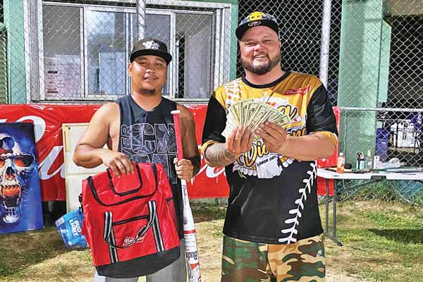 Budweiser King of the Diamond Labor Day Softball Tournament homerun derby champion A.J. Lizama
