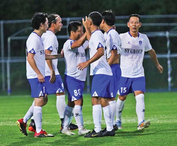 The One FC players, seen here celebrating after their semis win over Bangladesh Youth