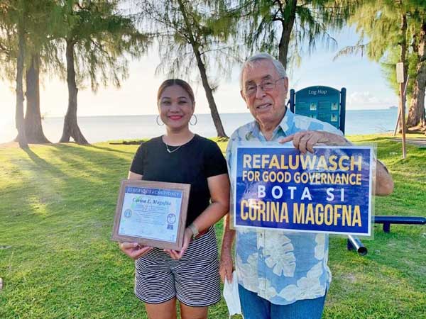 Herbert D. Soll, right, and Corina L. Magofna. 
