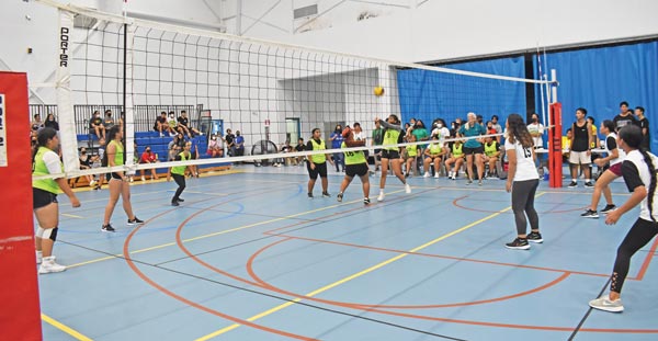 Kagman High School and Saipan Southern High School 1 players in action