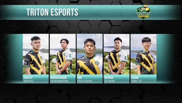 Triton Esports competitors for the Latte Esports Valorant Summer Series 2021