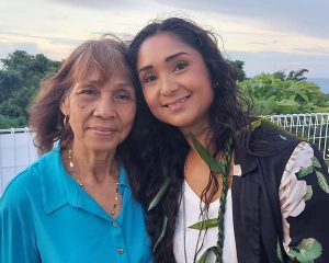 Live Your Dream awardee Jamanda Manglona poses with her grandmother, Nona.