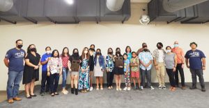 This year’s Junior and Senior Division competitors in the 17th Annual Valentine N. Sengebau Poetry Competition and their coaches share a group photo
