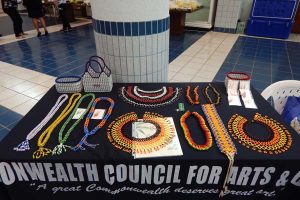 Traditionally made and intricate beadwork are put on display at the Guma Hustisia as part of the CNMI Judiciary’s celebration and showcase of CNMI culture last Friday.