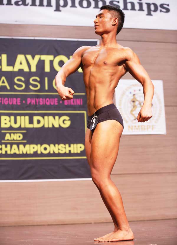 Jolo Berueco topped the physique tall category of the 2021 Dee Clayton Classic