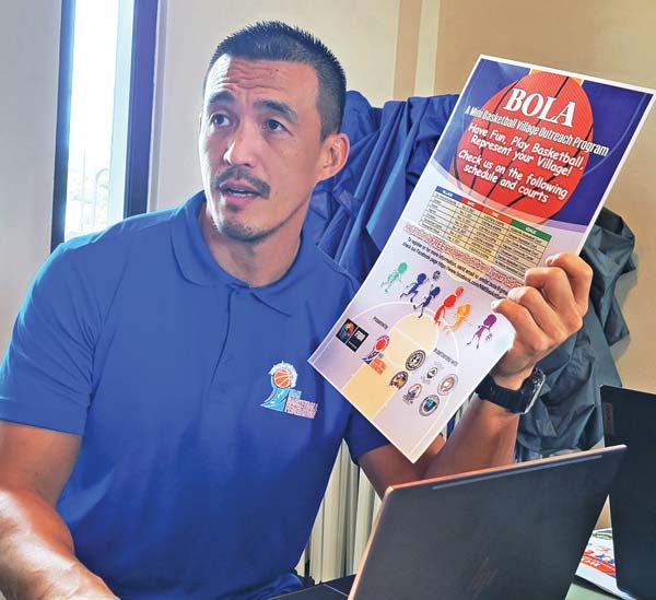 Northern Mariana Islands Basketball Federation president James Lee explains the components of “Bola”