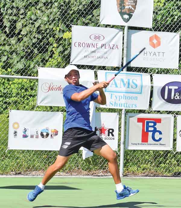 Jimin Woo in action during his finals match against Sam Ryu