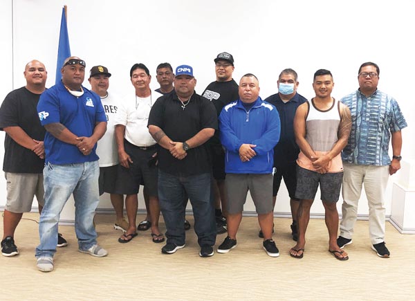Manny Sablan, sixth from left, has been selected the manager of the CNMI Men’s National Baseball Team for the Northern Marianas Pacific Mini Games 2022.