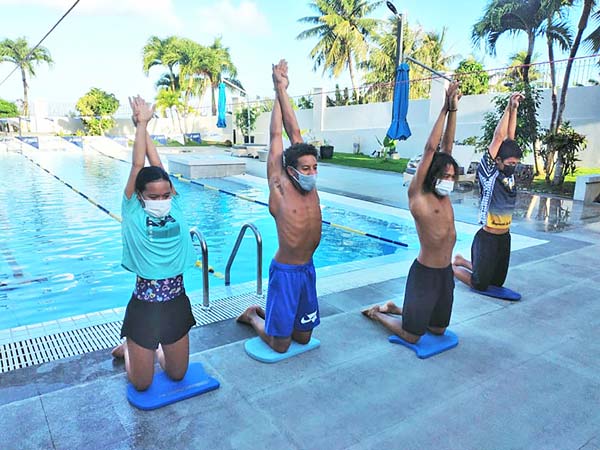 The CNMI National Swimming Team has kept practicing