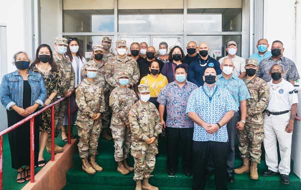 Gov. Ralph DLG. Torres is joined by CNMI Veterans Affairs Office executive officer Stanley T. Iakopo and VAO staff, veterans, soldiers, and other officials after yesterday’s proclamation signing at the Office of the Governor. 