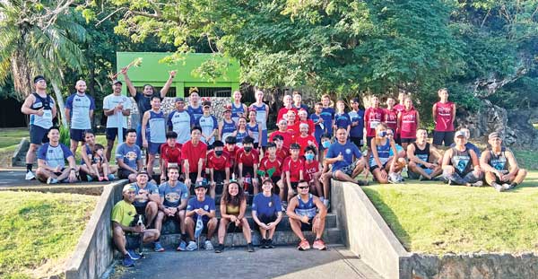 Some of the teams that took part in Northern Marianas Athletics’ Annual Christmas Island Relay