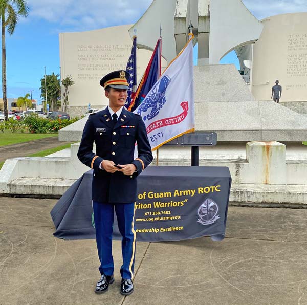 versity of Guam ROTC cadet Emmanuel Bulaklak