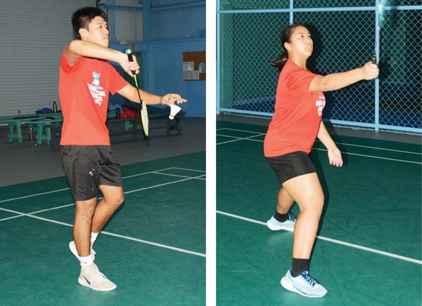 Taka Borja, left, and Sophia Quintos, play in separate matches in the U19 division.