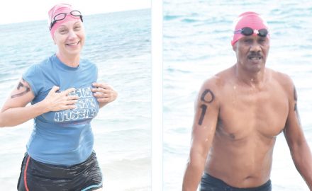 Gary, Yulia master ocean swim