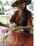 woman weaving